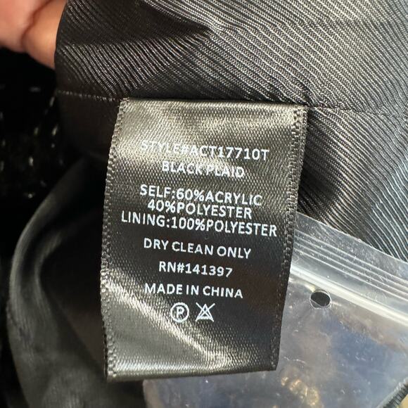 ASTR The Label Covina Tweed Cropped Jacket Black Gold Button XL - Picture 12 of 13